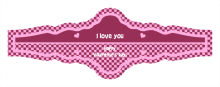 Valentines Day Hundred Hearts Fancy Cigar Band Labels
